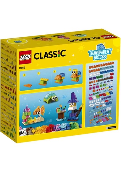 11013 LEGO Classic Yaratıcı Şeffaf Yapım Parçaları 500 Parça +4 Yaş