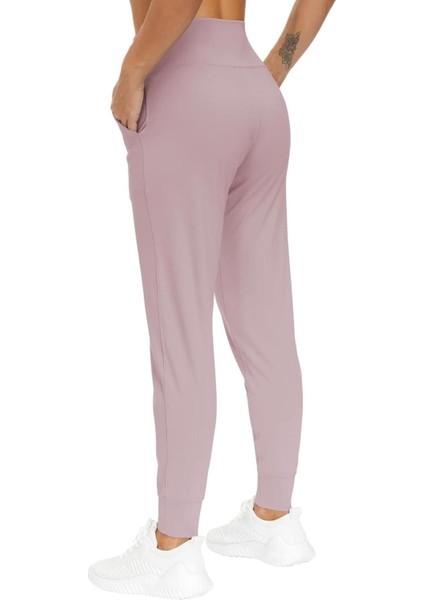 Kadın Yüksek Bel Yoga Koşu Egzersiz Joggers Hafif Eşofman Altı fırsatları