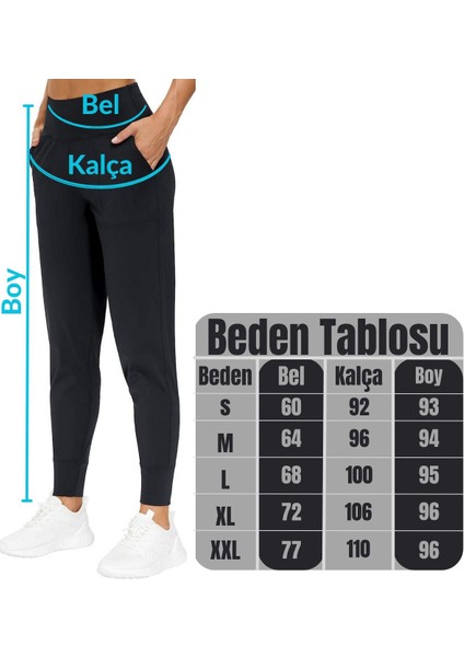 Kadın Yüksek Bel Yoga Koşu Egzersiz Joggers Hafif Eşofman Altı