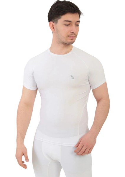 Beyaz Kısa Kollu Compression Body T-Shirt Fitness Body Gym Body Tshirt modelleri