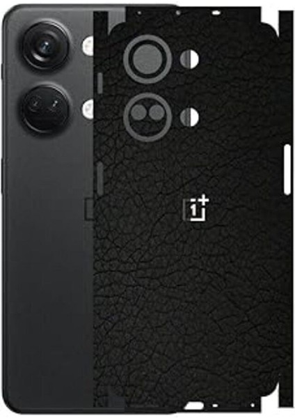 Oneplus Nord 3 ile Uyumlu Deri Desenli Siyah Arka Kaplama