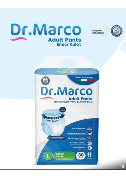 Dr. Marco Külotlu Hasta Altı Bezi Büyük Boy 30'lu