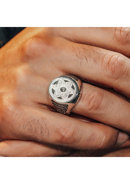 925 Ayar Gümüş Esmaül Hüsna Işlemeli Ayetel Kürsi Işlemeli Erkek Yüzük modelleri