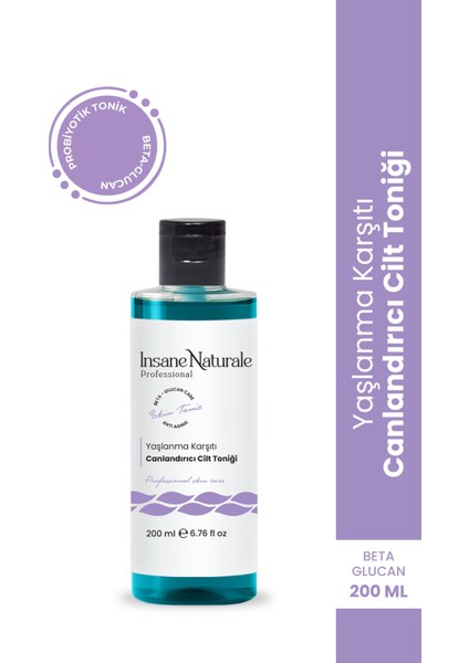 INSANE NATURALE Tonik - Yaşlanma Önleyici, Canlandırıcı, Cilt Gözeneklerinin Sıkılaşmasını Sağlayan Tonik 200 ml indirimleri