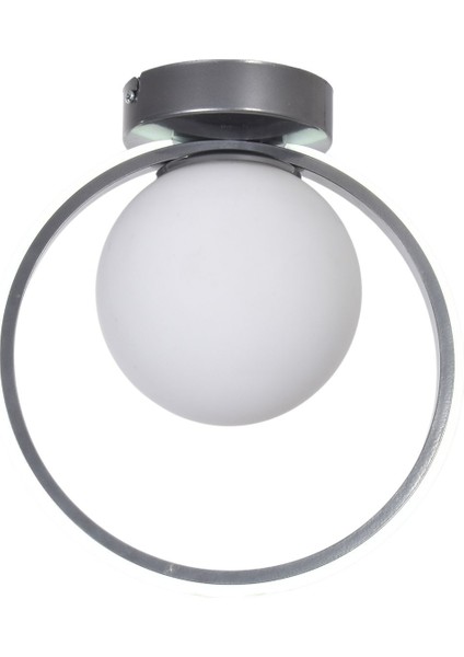 Zümrüt Modern Hol Antre Çocuk Odası Mutfak Salon Ledli - Füme Camlı Gri Renk Beyaz Işıklı Avize fiyatları