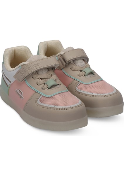 PERLE Kız Çocuk Sneaker Koşu & Yürüyüş Ayakkabısı Bej