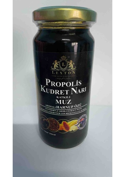 Propolis Kudret Narı Katkılı Muz Aromalı Keçiboynuzu (Harnup) Özü 310 gr