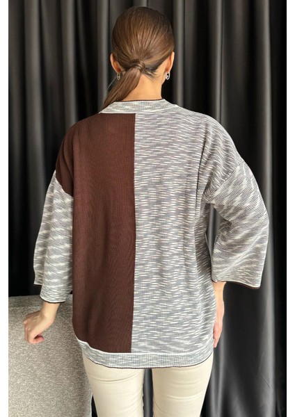 Kadın Kendinden Desenli Triko Kazak fırsatları