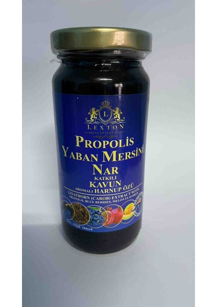 Propolis Yaban Mersini Nar Katkılı Kavun Aromalı Keçiboynuzu (Harnup) Özü 310 gr