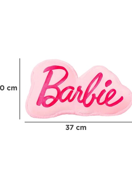 Barbie Lisanslı Yazılı Yastık 37 cm