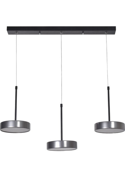 Rihanna Modern Tasarım Salon Yatak Odası Siyah Mutfak Yemek Masası Panel Ledli 3 Lü Beyaz LED Avize fiyatları