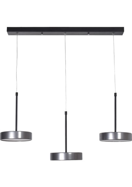 Rihanna Modern Tasarım Salon Yatak Odası Siyah Mutfak Yemek Masası Panel Ledli 3 Lü Beyaz LED Avize modelleri