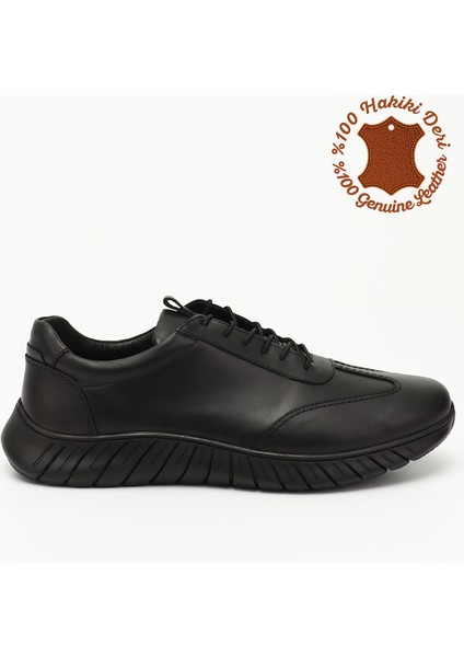 Gön Hakiki Deri Yuvarlak Burun Günlük Bağcıklı Erkek Sneaker 42600