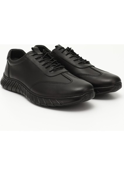 Gön Hakiki Deri Yuvarlak Burun Günlük Bağcıklı Erkek Sneaker 42600