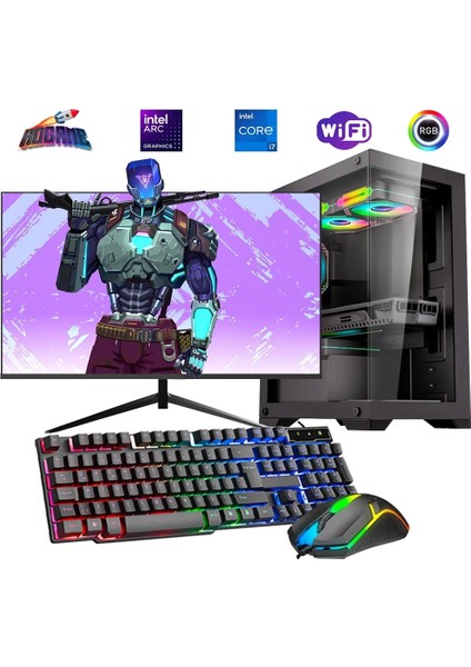 I7 14700F 32GB Ddr4 1tb M2 12GB Arc B580 27" 165Hz Mon. Oyun Bilgisayarı