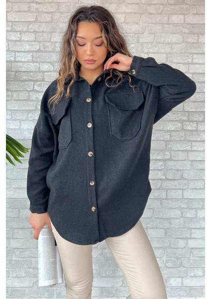 Kadın Oversize Kaşe Gömlek Ceket fiyatları