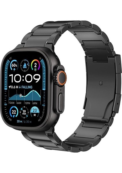 Haino Teko Watch Ultra 2 Amoled Ekran Waterproof 3 Kordonlu Akıllı Saat Titanyum Siyah