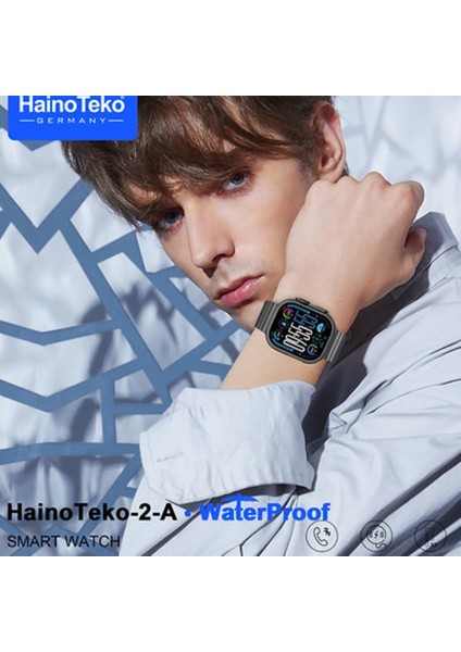Haino Teko Watch Ultra 2 Amoled Ekran Waterproof 3 Kordonlu Akıllı Saat Titanyum Siyah indirimleri