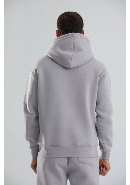 Baskılı Içi Polarlı Kapüşonlu Unisex Sweatshirt