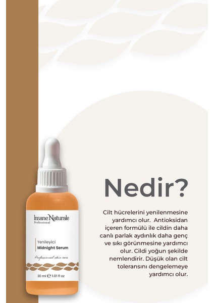 INSANE NATURALE Yenileyici Midnight Serum 30 ml modelleri