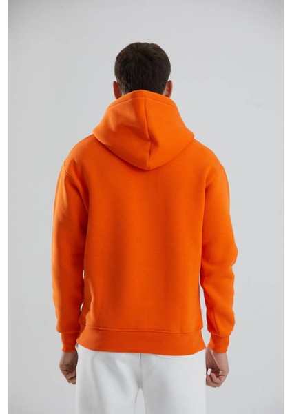 Baskılı Içi Polarlı Kapüşonlu Unisex Sweatshirt