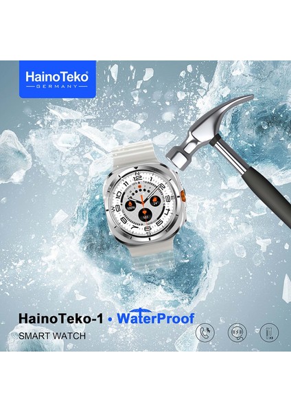 Watch Ultra Amoled Ekran Waterproof Akıllı Saat 3 Kordonlu Titanyum Gümüş 47MM