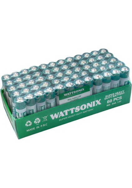 Wattsonıx R03 Aaa Ince Kalem Pil (60LI Paket Kumanda Pili)