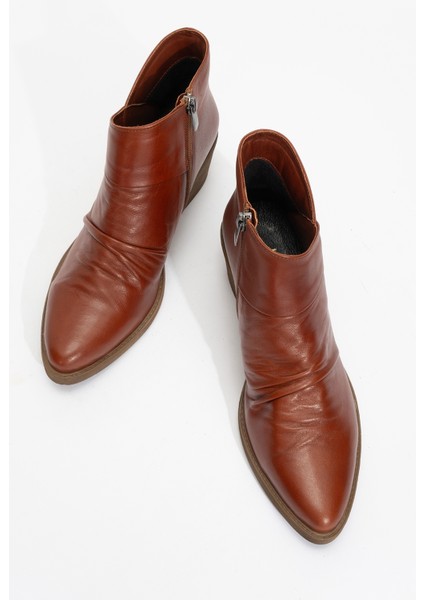 Rule Koyu Taba Hakiki Deri Kadın Kalın Topuklu Bot fiyatları