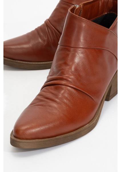 Rule Koyu Taba Hakiki Deri Kadın Kalın Topuklu Bot modelleri