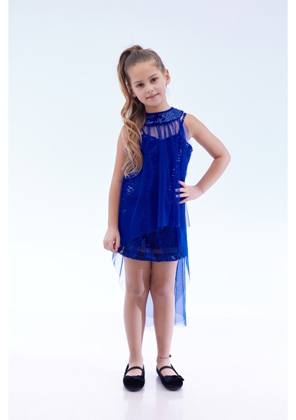 Kız Çocuk Pullu Pelerinli Abiye Elbise Uzun Klasik Stil Özel Günler İçin fiyatları