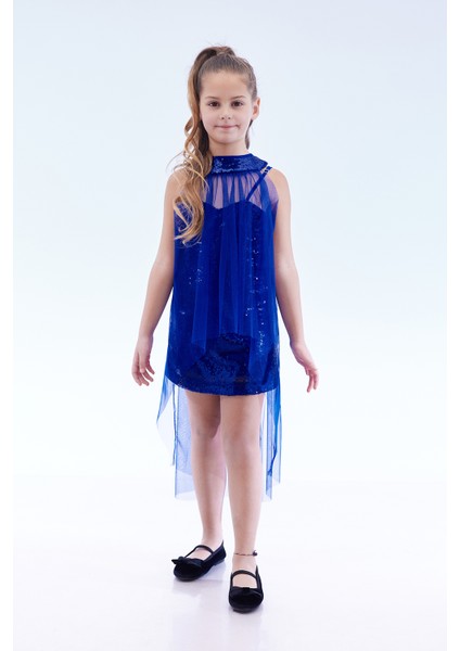 Kız Çocuk Pullu Pelerinli Abiye Elbise Uzun Klasik Stil Özel Günler İçin fırsatları