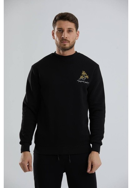 Baskılı Relax Fit Bisiklet Yaka Unisex Sweatshirt