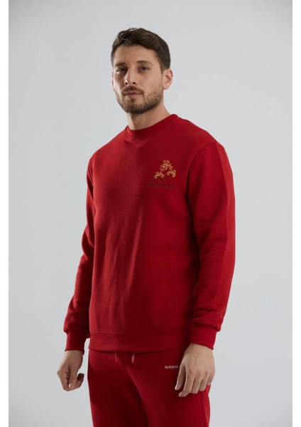 Baskılı Relax Fit Bisiklet Yaka Unisex Sweatshirt