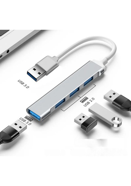 USB Girişli 4 Port USB Çoklayıcı Hub