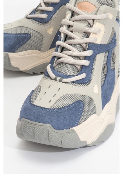 Lowel Mavi Gri Fermuarlı ve Bağcıklı Kadın Spor Bot modelleri