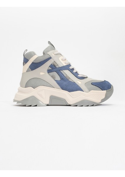 Lowel Mavi Gri Fermuarlı ve Bağcıklı Kadın Spor Bot fırsatları