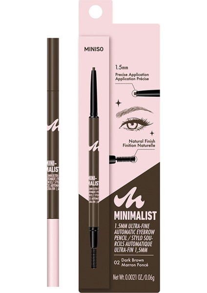 Minimalist Serisi Ultra Ince Uçlu Kaş Kalemi (02 Koyu Kahve)