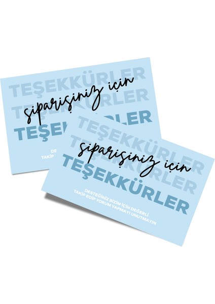 Teşekkür Kartı (Tasarım 5) 6 x 9 - 50 Adet