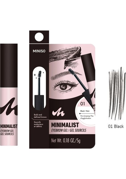Minimalist Serisi Kaş Maskarası (01 Siyah)