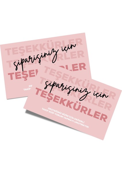 Teşekkür Kartı (Tasarım 8) 6 x 9 - 50 Adet