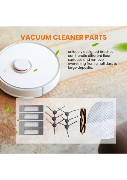 Ecovacs Deebot Ozmo T9 Için 15 Aksesuar, 1 x Ana Fırça, 6 Xside Fırça, 4 x Filtre, 4 x Deebot Ozmo T9 Için Mendil (Yurt Dışından)