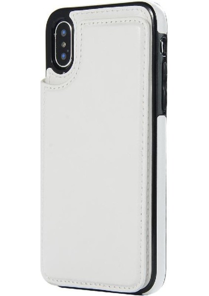 Cüzdan Kılıf IPhone X/xs Kickstand Kart Yuvaları ile Pu Deri Kart (Yurt Dışından)
