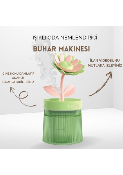 Çiçek Modelli Işıklı Hava Nemlendirici Buhar Makinesi Aroma Difüzörü modelleri