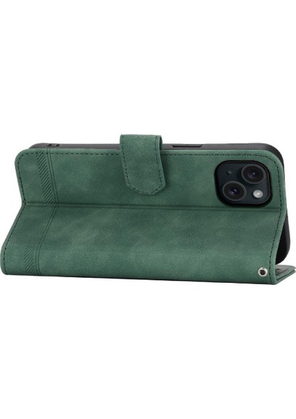 IPhone 15 Için Flip Case Artı Manyetik Kapatma Nakit Cep Premium Kart (Yurt Dışından)