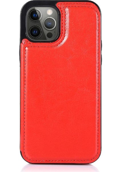 Kart Sahibi ile IPhone 13 Pro Max Pu Deri Kart Yuvaları Için Cüzdan Kılıf (Yurt Dışından)