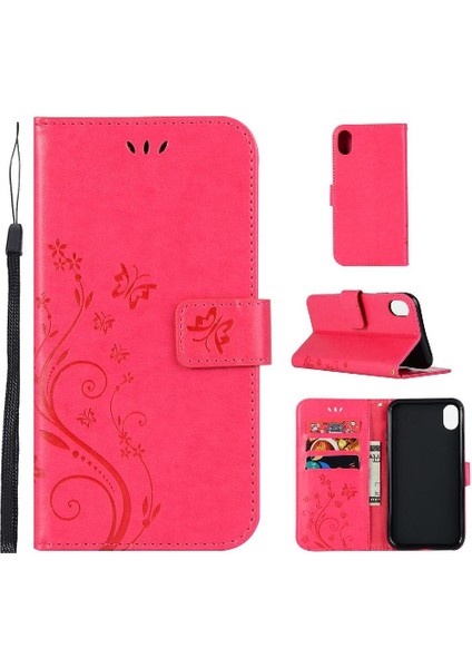 IPhone Xr Kickstand Manyetik Kapatma Kart Tutucu Bilek Kayışı Için Filp Durumda (Yurt Dışından)