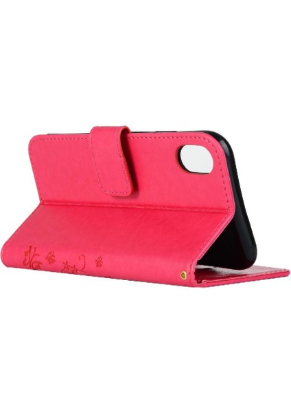 IPhone Xr Kickstand Manyetik Kapatma Kart Tutucu Bilek Kayışı Için Filp Durumda (Yurt Dışından)