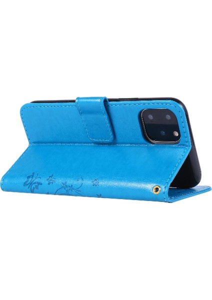 IPhone 11 Için Filp Durumda Pro Max Kart Tutucu Bilek Kayışı Kickstand Pu (Yurt Dışından)
