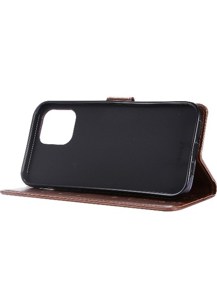 IPhone 14 Için Filp Durumda Pro Max Pu Deri Kart Tutucu Kickstand Bilek (Yurt Dışından)