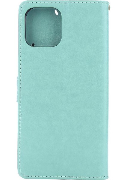 IPhone 14 Için Filp Durumda Pro Kart Tutucu Kickstand Bilek Kayışı Manyetik Pu (Yurt Dışından)